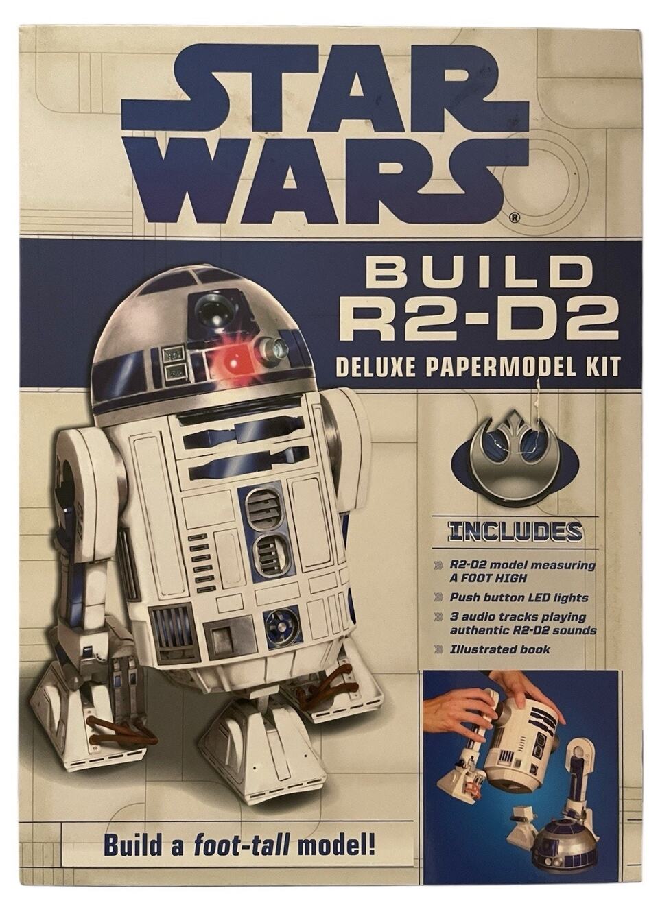 Disney Science Fiction Star Wars Build Foot-Tall R2-D2 Deluxe Paper Model Kit
